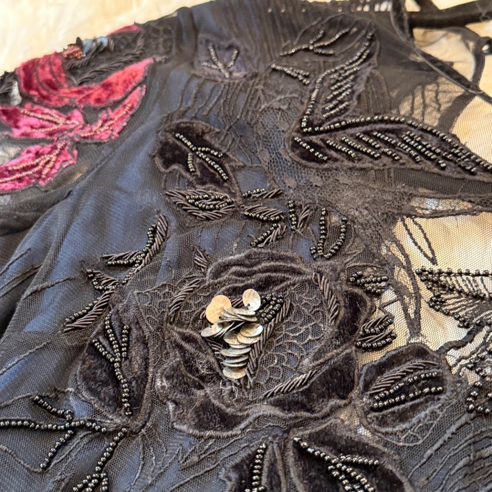 NWT French Connection RARE cocktail embroidered embellished tulle dress sz 2 - Picture 4 of 9